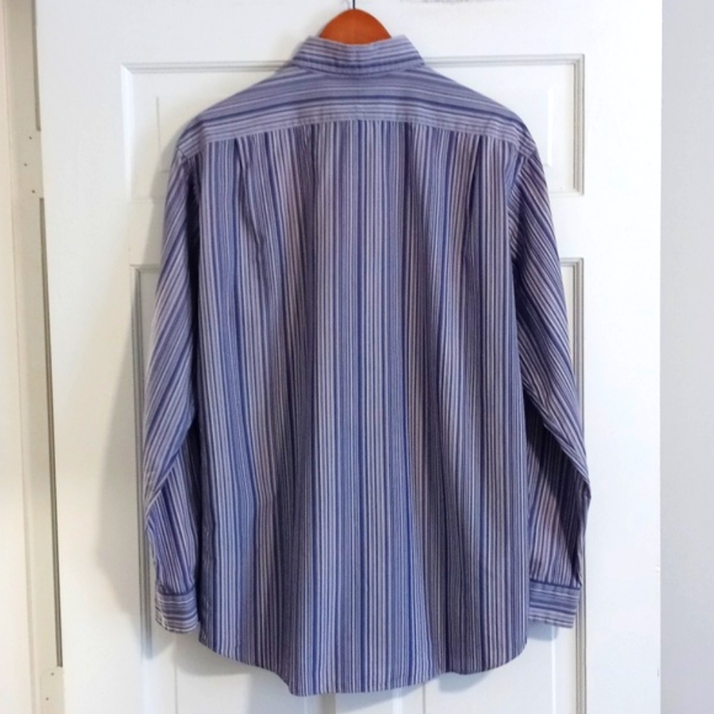 💜Polo Ralph Lauren💜 - Purple/Blue Stripe "Jerome" L/S Button Down - Picture 2 of 10